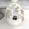 Placa Oval para Armazenamento de Brincos Suporte de Armazenamento para Brincos Prateleira de Parede para Penteadeira Suportes para Joias Rack Vertical para Exibição de Brincos e Colares