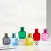 Garrafas Dispensadoras de Perfume de Vidro para Venda por Atacado em Estoque, Mini Frascos de Spray de Perfume Coloridos Selados Portáteis Simples Estilo Ins
