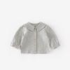 Mono de Dibujos Animados para Bebé 2025 Otoño Estilo Coreano para Niños Peto Bordado Camisa a Cuadros para Niñas Nuevo Modelo Estilo Coreano