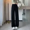 Pantalones Rectos de Pierna Ancha Talla Plus para Mujer Primavera y Otoño 2026 Tejido de Punto Holgado Casual Pantalones Largos hasta el Suelo Versátiles Adelgazantes Pantalones Deportivos