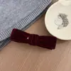 Pinza de Plátano con Lazo de Terciopelo Vintage Pasador de Lujo para Mujer 2026 Nuevo Accesorio para el Cabello de Medio Recogido Otoño/Invierno