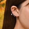 Cadena para Oreja con Circonita Microincrustada, Aretes de Hélice, Pendientes Extremadamente Simples y Elegantes, Juego de Cinco Piezas, Joyería para Oreja Transfronteriza Europea y Americana
