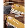 Sensação de Alta Qualidade ~ Sapatos Slip-On do Mesmo Estilo da Grape Mom, Mocassins Casuais de Couro de Cavalo de Sola Grossa, Sapatos de Lona Femininos