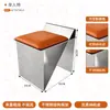 Asientos en cabina estilo cafetería coreana, Mesas y sillas de acero inoxidable para restaurante de barbacoa, Sofá con funda suave, Mesa y sillas sencillas y modernas para cafetería de té con leche
