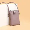Nueva Moda Color Sólido Estilo Simple Portátil Bolso para Teléfono Móvil de Moda Mini Pequeño Versátil Bolso Cruzado Billetera