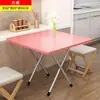 Mesa de comedor pequeña para el hogar mesa de comedor dormitorio estudio mesa pequeña simple mesa plegable portátil para exteriores venta ambulante comer mesa plegable al por mayor