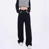 Jeans Rectos Negros de Corte Pera para Mujer, Novedad de Primavera, Tallas Grandes para Chicas Curvy, Cintura Alta, Holgados, Adelgazantes, Pierna Ancha