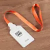 Porta Credencial de Plástico Simple, Insignia de Trabajo para Empleados, Etiqueta de Nombre con Cordón, Porta Tarjeta Retráctil para Estudiantes del Campus, Porta Tarjeta de Comida