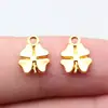 12x9mm 0.6g Multicolor Retro DIY Aleación Accesorios Flores y Árboles Trébol de Cuatro Hojas Colgante