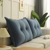Cheney Veludo Cabeceira Bolsa Macia Encosto Grande Quarto Casal Almofada Dupla Almofada de Encosto Almofada de Sofá de Cama Proteção para a Cintura Removível e Lavável