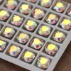 Cristal de Vidro Colorido Strass Redondo 10mm Miçangas Costuradas à Mão Contas para Bordado Francês DIY Roupas Joias