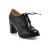 Botas de Tobillo de Tacón Grueso Estilo Británico de Tacón Alto Original de Comercio Exterior para Primavera y Otoño Talla 32-43 Botas para Mujer Zapatos de Cuatro Estaciones Zapatos de Suela
