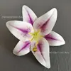Flor Artificial Impressão 3D Cabeça Grande de Flor de Lírio Flor Cabeça de Casamento para Fazer Arranjo de Flores Decoração Flor de Seda Flor Falsa Venda por Atacado