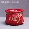 Maceta de Cerámica Roja China Festiva Grande, Mediana y Pequeña Árbol de la Fortuna Árbol de la Fortuna Planta Verde Suculenta Maceta de Inauguración 901