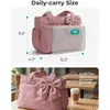 Bolsa de ombro casual de grande capacidade estilo coreano para mulheres, nova moda 2026 bolsa de lona, bolsa de algodão de ombro simples e versátil