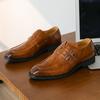Zapatos de Cuero para Hombre 2025 Británico Business Casual Punta Afilada Modernos Negros Formales Zapatos de Cuero Hebilla Transpirables Zapatos de Boda Zapatos de Hombre