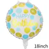 Globo de Feliz Cumpleaños Bola de 18 Pulgadas FELIZCUMPLEAÑOS Globo de Película de Aluminio Decoración de Cumpleaños Diseño de Fiesta