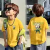 2026 Nuevo Modelo Camiseta de Manga Corta de Algodón Puro para Niños, Transpirable Estilo Coreano Ropa de Verano, Camiseta de Manga Corta Holgada para Niños
