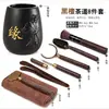 &Frete Grátis Cerimônia do Chá Seis Cavalheiros Combinação Conjunto Completo Acessórios para Conjunto de Chá Kung Fu Colher de Chá de Bambu Pinças Pinças Madeira Maciça