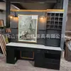Soporte de Espejo para Cabeza de Aceite de Barbería para Hombre Soporte de Espejo Retro de Madera Maciza Soporte de Espejo para Tienda de Cabeza de Aceite para Barbero Soporte de Espejo para Peluquería de Hombre