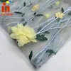 Bola de pelo pedido bordado de flores vestido vestido vestido ropa de escenario tela bordada punto bordado plano tridimensional tela bordada