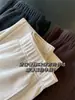 ¡Tela premium! Pantalones rectos de pierna ancha para mujer, mezcla de lana y cachemira, forro polar, gruesos, cintura elástica, tejido de punto fluido, para otoño e invierno
