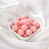 Cuentas de 12 mm Color Macaron Sensación Piel Esmerilada Agujero Recto Hechas a Mano DIY Abalorios Colgante para Coche Llavero para Teléfono Móvil Accesorios