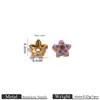 Soportes para cuentas con forma de flor para goteo de aceite de acero inoxidable, accesorios de joyería pintados, soportes para cuentas con forma de flor, cuentas espaciadoras, materiales para abalorios hechos a mano DIY