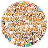 100 adesivos de gatinho e cachorrinho fofos de desenho animado, adesivos de grafite, decoração criativa personalizada, DIY, adesivos de filme cortado à prova d'água para diário