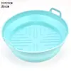 Molde para Hornear de Silicona de Grado Alimenticio Freidora de Aire Doméstica Molde para Hornear de Silicona de Grado Alimenticio Molde Plegable para Hornear de Silicona