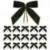 Colgante de lazo de terciopelo rojo, lazo navideño aterciopelado, caja de regalo de árbol de Navidad, fabricante de decoración floral navideña