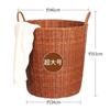 Cesta de Almacenamiento para Ropa Sucia de Tubo Grueso de Lujo Ligero Cesta de Lavandería de Ratán Cubo Cesta de Juguetes Marco de Ropa para Almacenar Velas Zhao