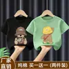 Roupas Infantis Camiseta de Manga Curta para Meninos Roupa de Verão 2026 Novo Estilo Roupas de Verão para Crianças Tops 100% Algodão para Meninos Camisetas da Moda