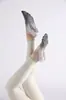 Calcetines de Yoga Transfronterizos Nuevo Color Degradado Sin Talón Absorbentes del Sudor Calcetines de Cinco Dedos para Mujer Primavera y Otoño Deportes Correa Cruzada Calcetines de Pilates