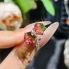 Celebre da Internet ao Vivo Venda Quente Novo Produto Simulação Melancia Turmalina Colorida Anel Aberto Feminino Fogos de Artifício Corte Anel da Moda