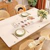 Mantel Individual No Lavable Impermeable a la Grasa Impermeable Anti-quemaduras Mantel Aislamiento Térmico Lujo Ligero Gama Alta Rectangular Cuero Mantel para Mesa de Café Mantel