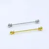 Nuevo Pin de Solapa Único de Comercio Exterior Camisa de Vestir de Cuello Alto para Hombre Pin de Solapa Metálico de Cobre Palo Se Puede Desenroscar Joyería de Esquina de Cuello