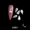 Venta al por mayor de fábrica torno de uñas especial transfronterizo forma de gota de agua pequeña fondo dorado Super Flash k9 fondo puntiagudo joyería para uñas con diamantes de imitación blancos