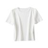 INS primavera e verão estilo europeu e americano moda casual verão gola redonda manga curta malha manga curta camiseta feminina top 3519025