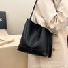 Moda Nova 2026 Transfronteiriça Feminina Ombro Único Saco Saco Cruzado Tote Grande Capacidade Simples Pu Cor Sólida Bolsa Mãe-Filha