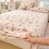 Juego de tres piezas de sábana de franela engrosada para otoño e invierno, franela de leche cálida, suave y cómoda, adecuado para cama individual de dormitorio de estudiante
