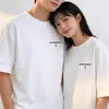 Camiseta de Manga Corta Estilo Hong Kong 100% Algodón para Hombre, Nueva Marca de Moda Verano 2026 Manga Media Holgada Unisex Ins Camiseta Americana de Alta Resistencia