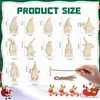 Colgante de madera navideño creativo para el hogar accesorios decorativos de utilería navideña para vacaciones manualidades de madera pintadas a mano DIY