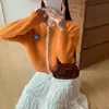 Cardigan de Punto Suave y Sedoso con Encaje Empalmado, Estilo Suave, Nuevo Estilo Otoño e Invierno Francés, Suéter Dulce Elegante con Cuello Redondo para Mujer