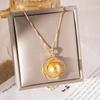 Anillo de Zirconia con Chapado de Oro Real, Camelia y Perla, Entrada Francesa, Lujo de Nicho, Traje de Joyería con Diseño Vintage para Mujeres