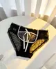 Calcinhas Rendadas Picantes com Estampa de Leopardo e Bolinhas, Pretas e Brancas Vazadas de Cintura Alta Finas para Mulheres
