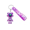 1051 # Chaveiro Urso Espacial Criativo com Espelho, Pingente Requintado para Bolsa e Mala, Brinde de Evento Promocional