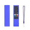 Adecuado para controles remotos originales Toshiba y Hyundai, funda protectora de silicona con textura de cuero, antideslizante, anticaídas, engrosada, con correa, color luminoso