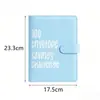 Carpeta de anillas A5 de PU transfronteriza libro de desafío de ahorro de 100 días cuaderno de planificación de presupuesto en efectivo diario