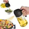 Botella de Spray de Aceite Nueva Transfronteriza de 470ml 2 en 1 de Vidrio para Uso Doméstico en la Cocina Botella de Aceite Atomizador de Aceite Comestible y Vertido Doble Propósito